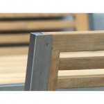 Teak & Stainless Steel Stackable Armchair 1716