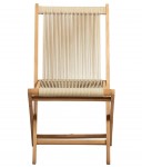 Superior Teak Folding Stringer Chair 60011