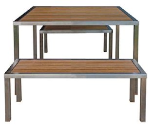 Buzios Square Bench 1710 by Leblon -  Outdoor Furniture Australia