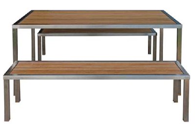 Buzios Rectangle Bench 1712 & 1714 by Leblon -  Outdoor Furniture Australia