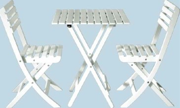 Havana Cafe Set White by Leblon - Outdoor Furniture Australia