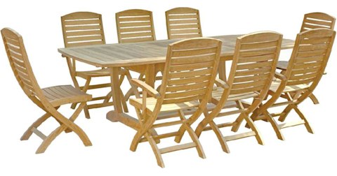 Raffles Dining Setting 1826 by Leblon -  Outdoor Furniture Australia