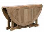Round Outdoor Teak Drop Leaf 180cm Table