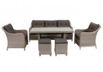 Outdoor Poly Wicker Dining Setting