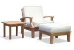 Superior Teak Adjustable Cushioned Lounge Chair 1850