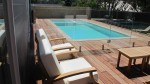 Superior Teak Adjustable Cushioned Lounge Chair 1850