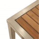 1714 Teak & Stainless Steel 180cm Dining Table