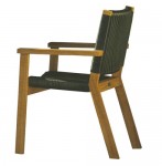 Teak & Poly Wicker Dining Chair